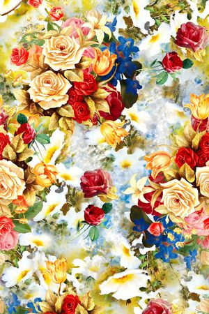 花卉印花华亿平台图片