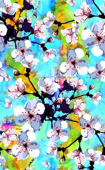 533362-欧美流行水彩花卉