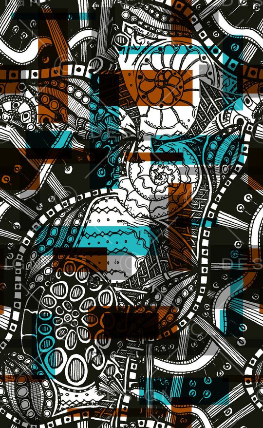 黑白印花华亿平台图片