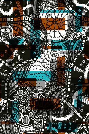 黑白印花华亿平台图片