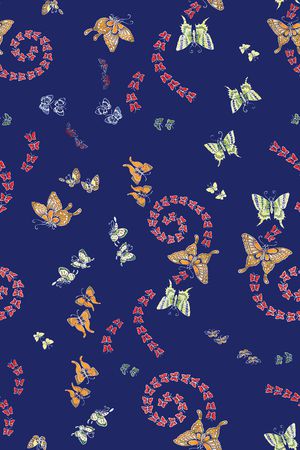 蝴蝶印花华亿平台图片