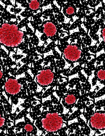 533430-抽象树叶波点纹理花卉图案