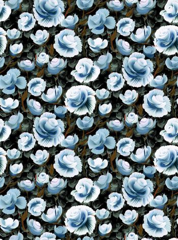 533442-手绘 油画风 花卉 服装 家纺 沙