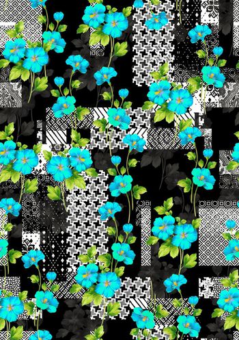 533469-传统花纹花卉组合