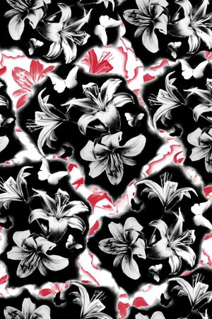 花卉印花华亿平台图片