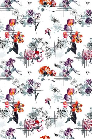 混搭 视错 现代印花华亿平台图片