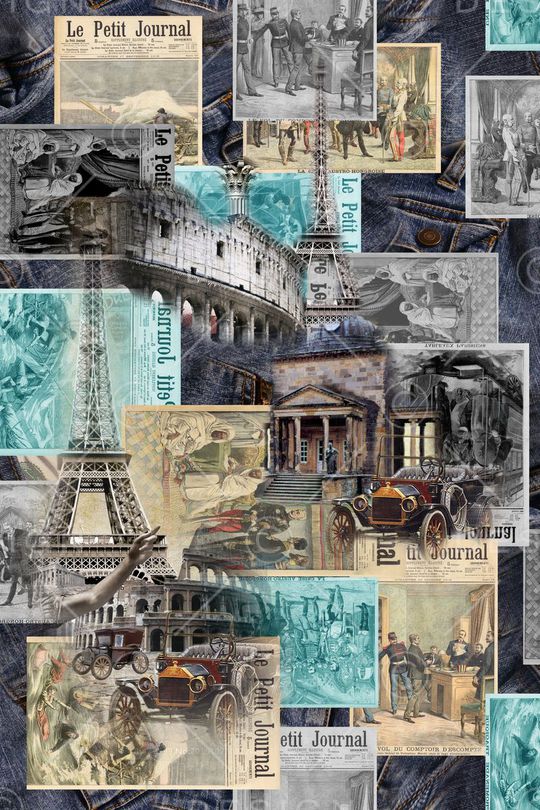 欧式复古印花华亿平台图片