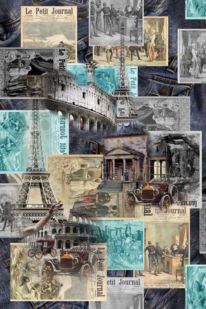 欧式复古印花华亿平台图片