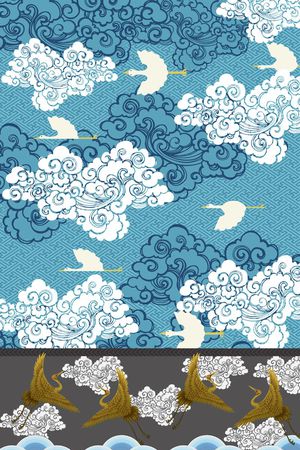 中国风印花华亿平台图片