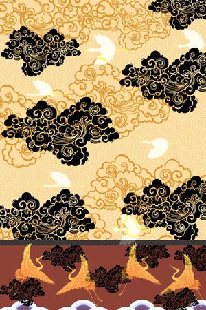 中国风印花华亿平台图片