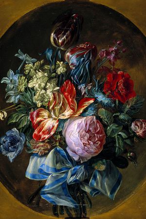 油画花卉印花华亿平台图片