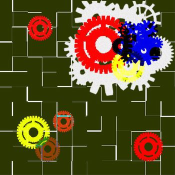 533630-时尚 齿轮 男士服装 独幅