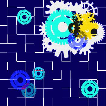 533631-时尚 齿轮 男士服装 独幅