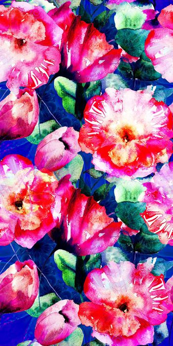 533689-时尚 水彩 花卉 虞美人 数码  