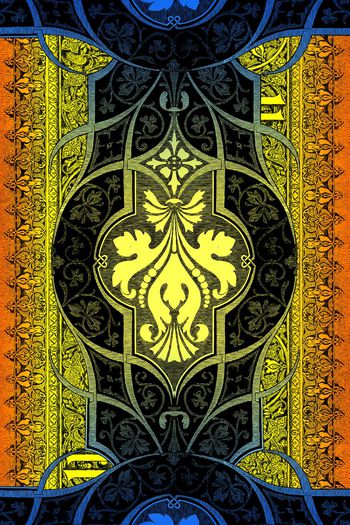 533806-复古民族纹样黑白时尚大牌定位面料