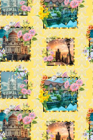 田园风印花华亿平台图片