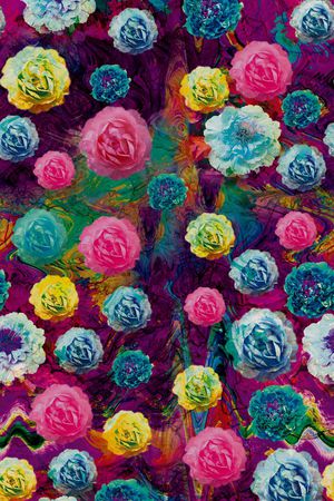 花卉印花华亿平台图片