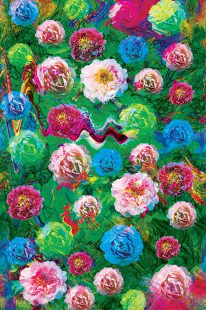 花卉印花华亿平台图片