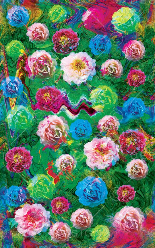 花卉印花华亿平台图片