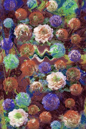 花卉印花华亿平台图片