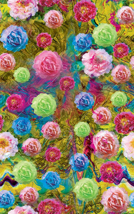 花卉印花华亿平台图片