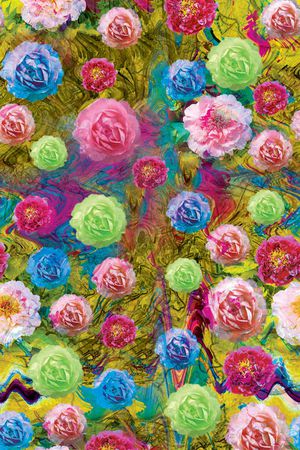 花卉印花华亿平台图片