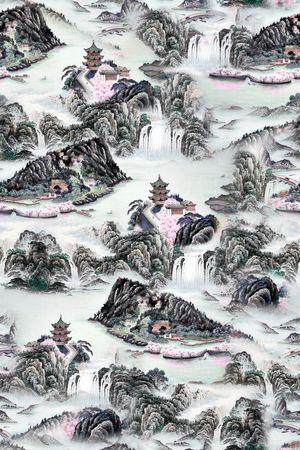 L.D~中国风印花华亿平台图片