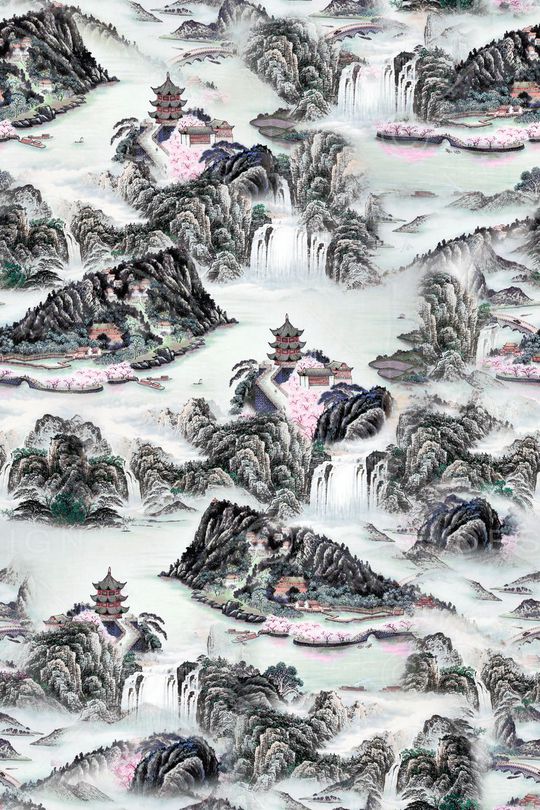 L.D~中国风印花华亿平台图片