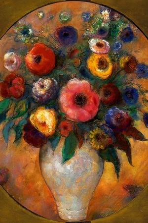 油画花卉印花华亿平台图片