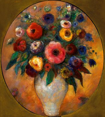 油画花卉印花华亿平台图片