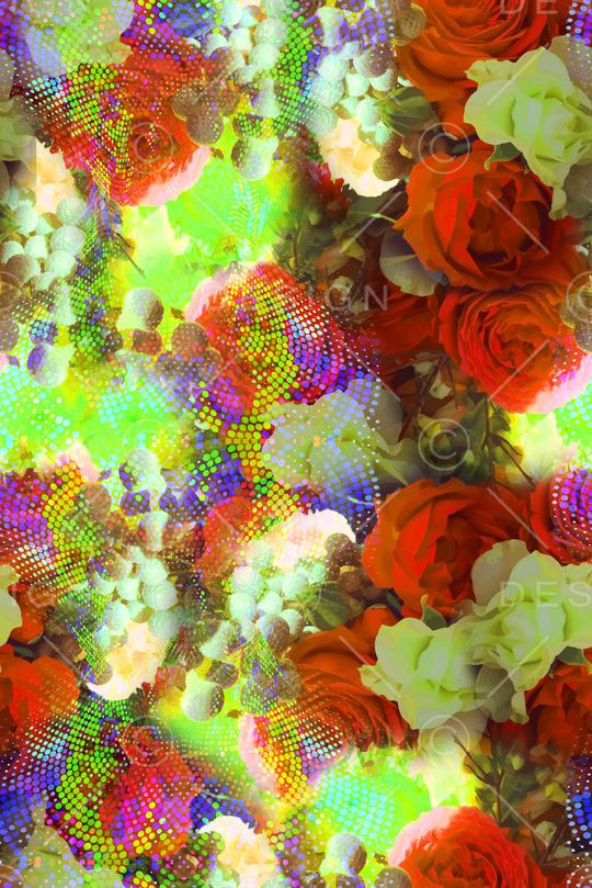 彩色波点印花华亿平台图片