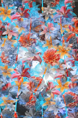 热带风情印花华亿平台图片