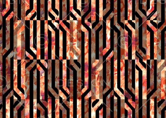 几何条纹印花华亿平台图片