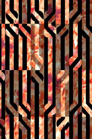 几何条纹印花华亿平台图片