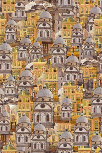 533929-原创时尚大牌复古油画著名建筑组合Y