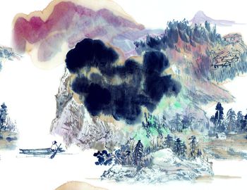 中国风印花华亿平台图片