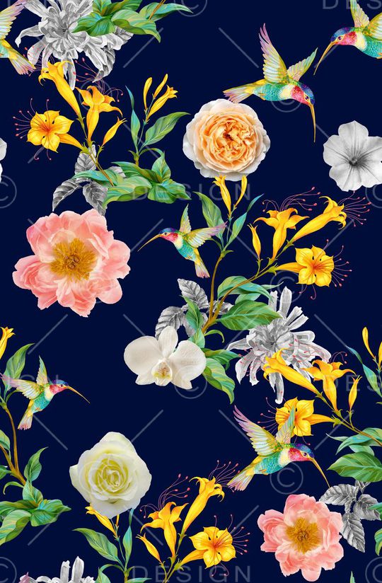 花卉印花华亿平台图片