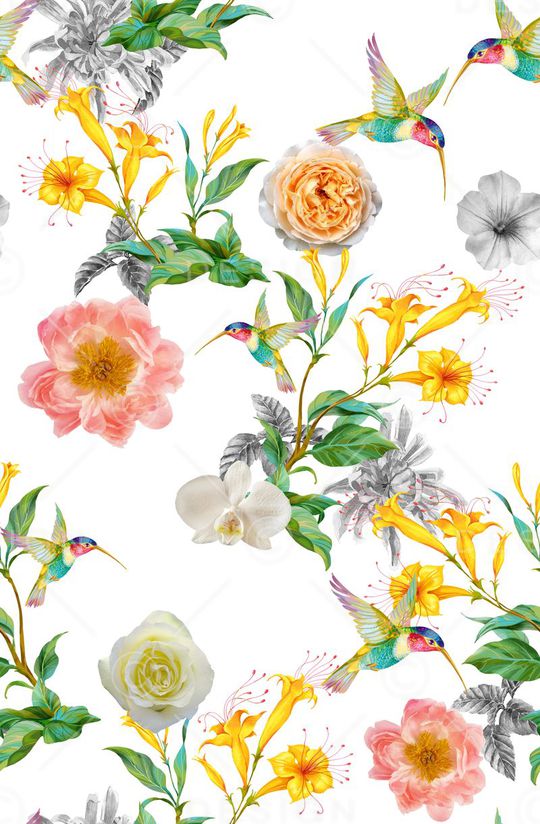 花卉印花华亿平台图片