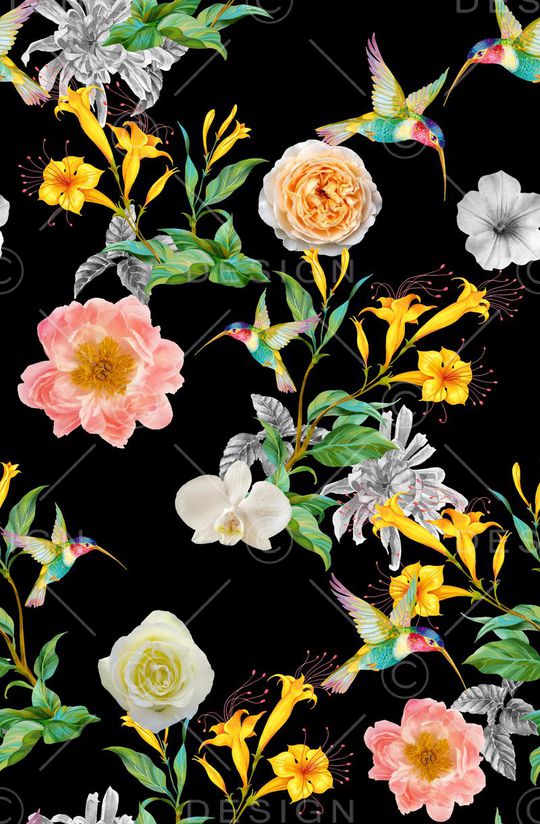 花卉印花华亿平台图片