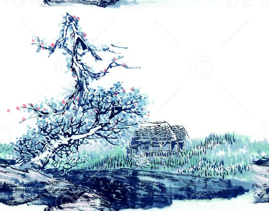 中国风印花华亿平台图片