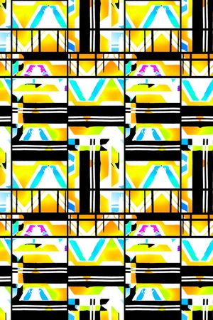 抽象几何印花华亿平台图片