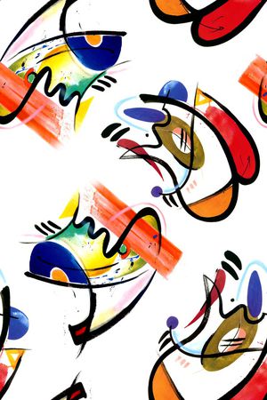 抽象印花华亿平台图片