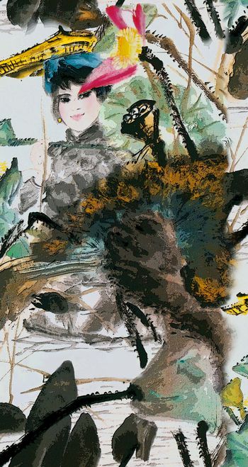 中国风印花华亿平台图片