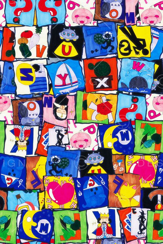 抽象卡通印花华亿平台图片