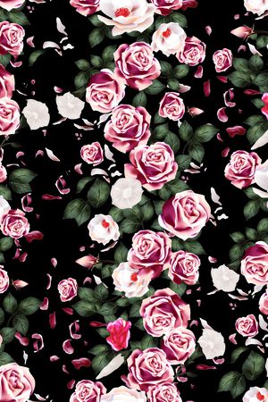 玫瑰花印花华亿平台图片