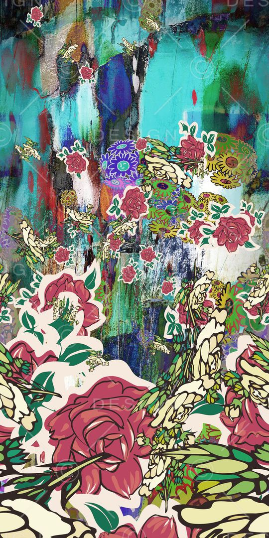 复古时尚印花华亿平台图片