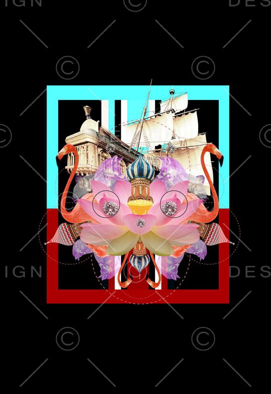 潮流时尚印花华亿平台图片