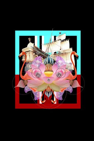 潮流时尚印花华亿平台图片