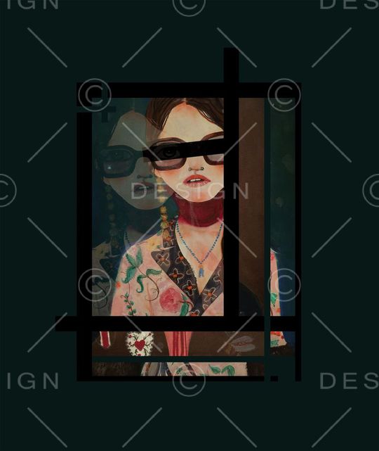 GUCCI时尚女魔头印花华亿平台图片