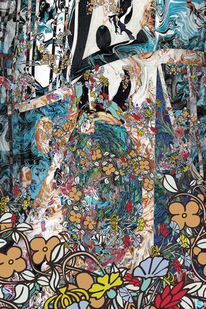 抽象几何印花华亿平台图片